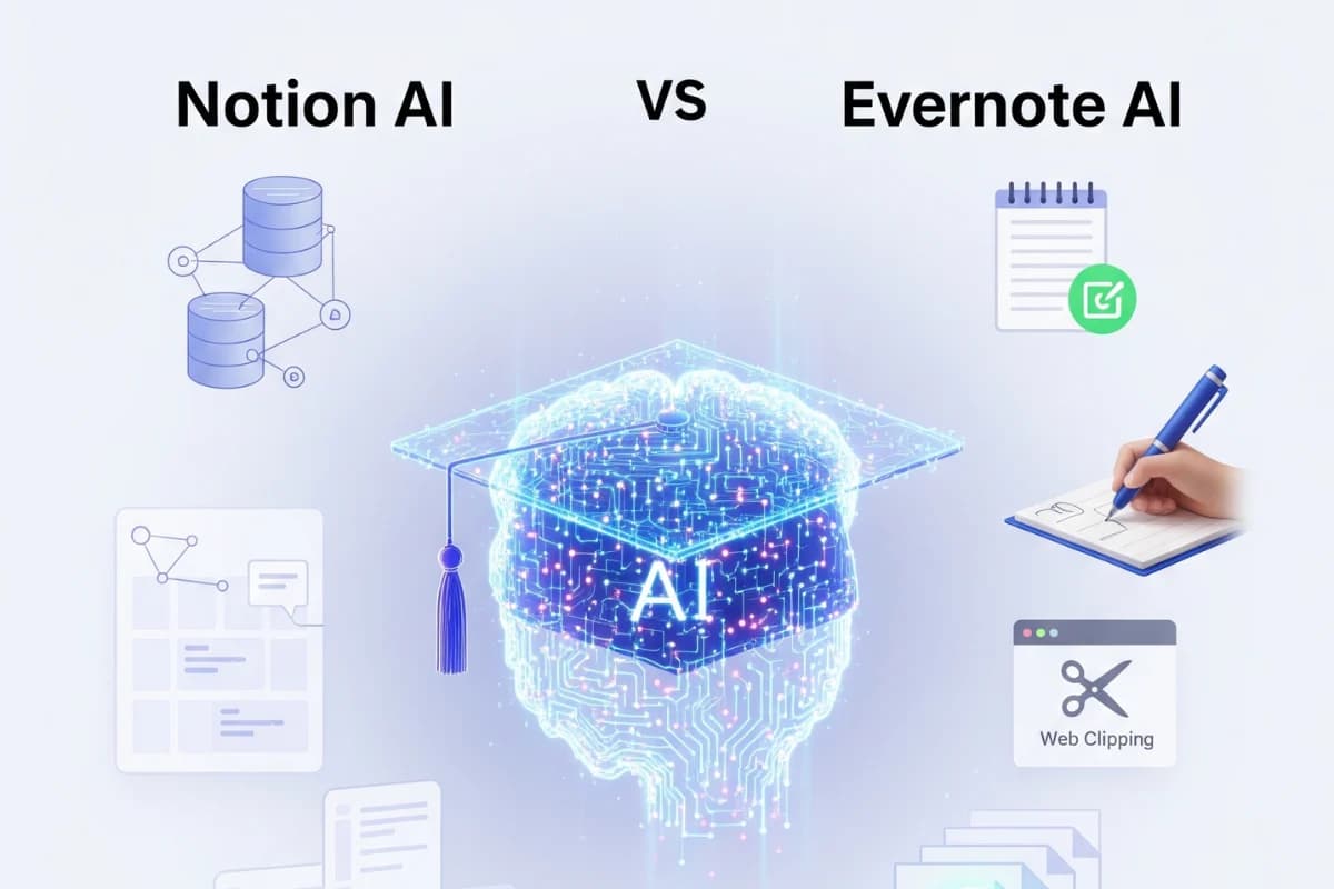 Notion AI vs Evernote AI for Academic Research Synthesis